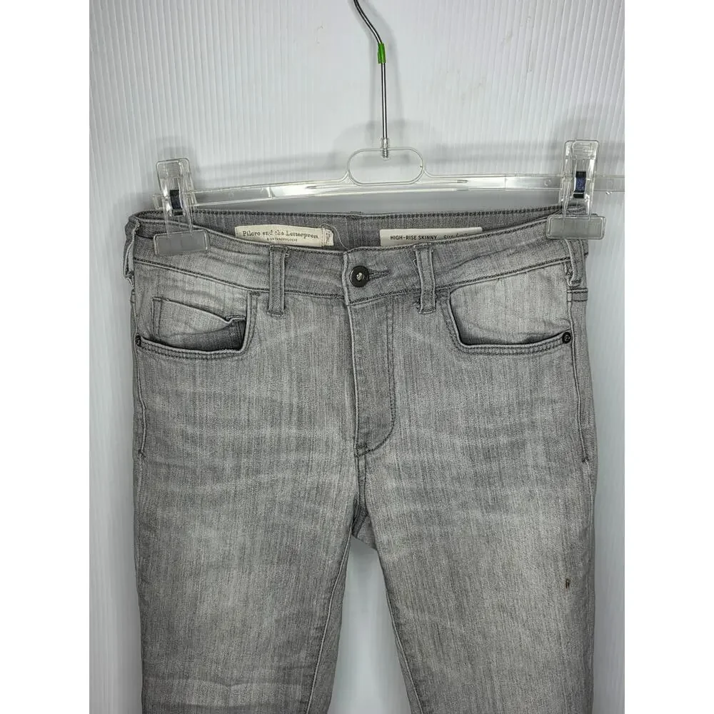 ​Pilcro and the Letterpress 28 High-Rise Skinny Gray Jeans Anthropologie staple